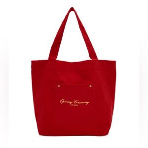 Opening Ceremony Red Corduroy Logo Tote